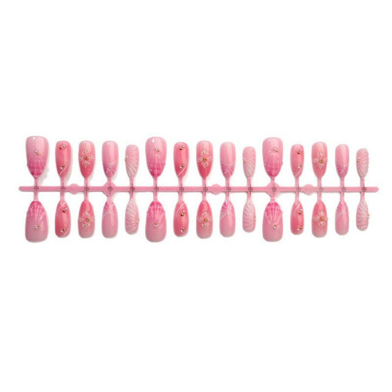 Elegant Floral Accentuated Stiletto Press-On Nails Kalsten