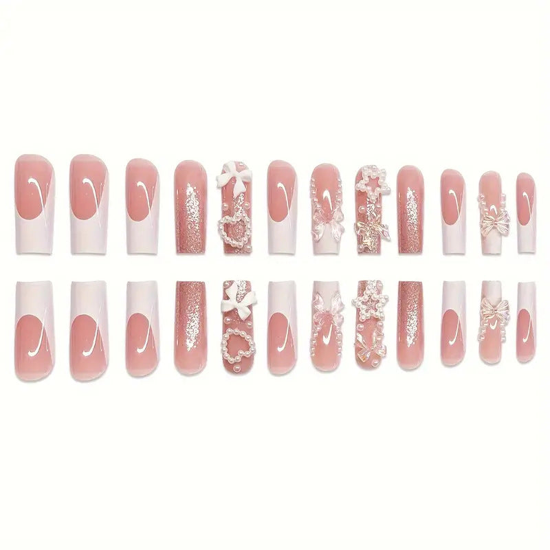 Decorative 3D Press-On Nail Set Kalsten