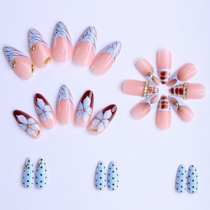 Artificial nails with creative floral and geometric designs Kalsten