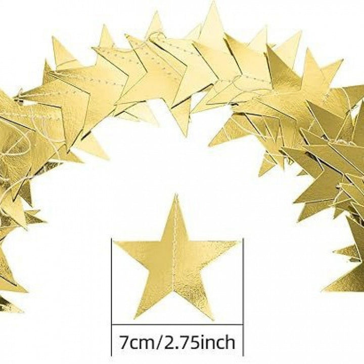 Unisex nan hanging star garlands made of metallic paper for party decoration and photo background Kalsten