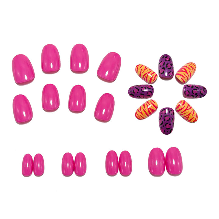 Creative art nails with animal motif and gradient Kalsten