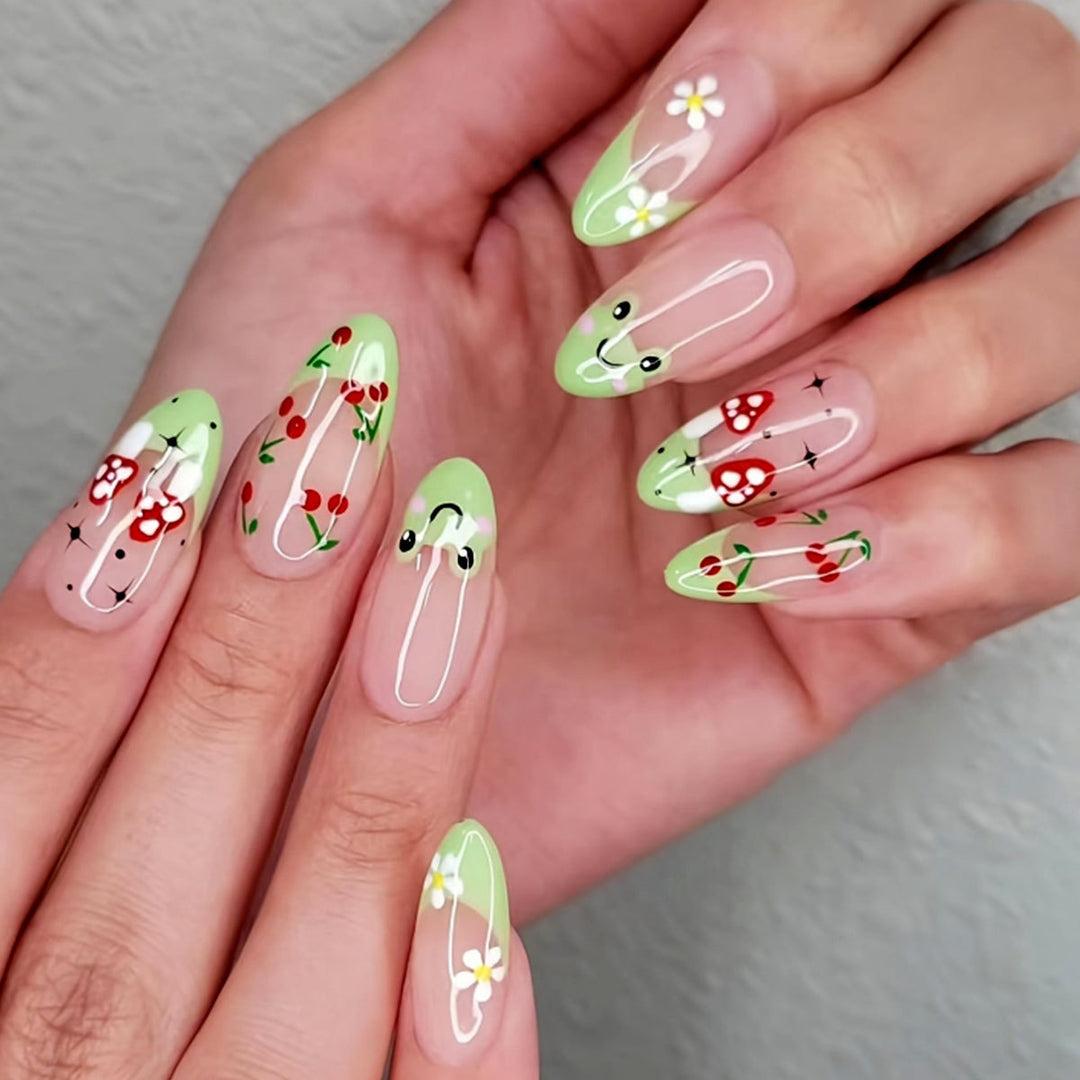 Whimsical Floral Nail Art Extensions Kalsten