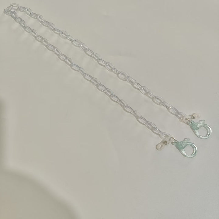 Handmade Glasses Holder Chain Made of Transparent Material Kalsten