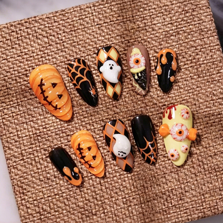 Halloween Nail Art Set with Spooky Designs and Gliding Design Kalsten