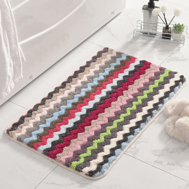 Fringed Chevron Bath Mat Kalsten