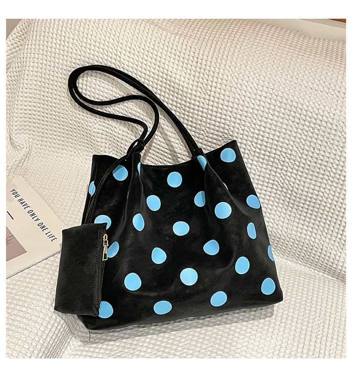 Spacious Polka Dot Tote Bag