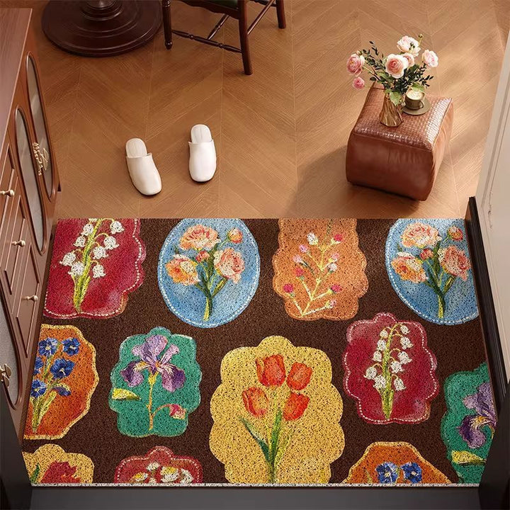 Vintage Floral Pattern Doormat