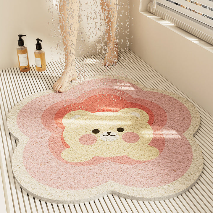 Floral Design Bath Mat Kalsten