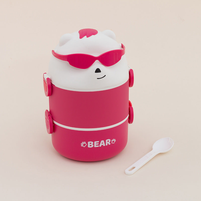 Cute Bear-Themed Portable Snack Container