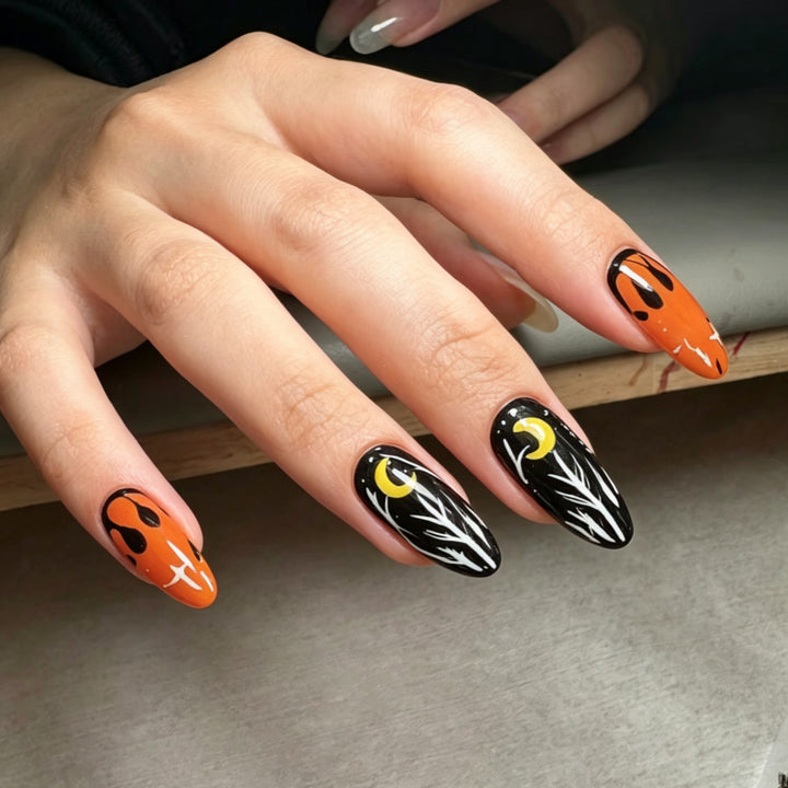 Artificial nails with creative Halloween design Kalsten
