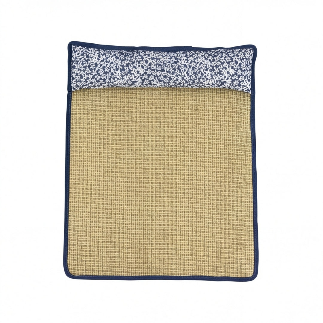 Unisex nan cooling sisal sleeping mat with padded neck pillow for pets Kalsten