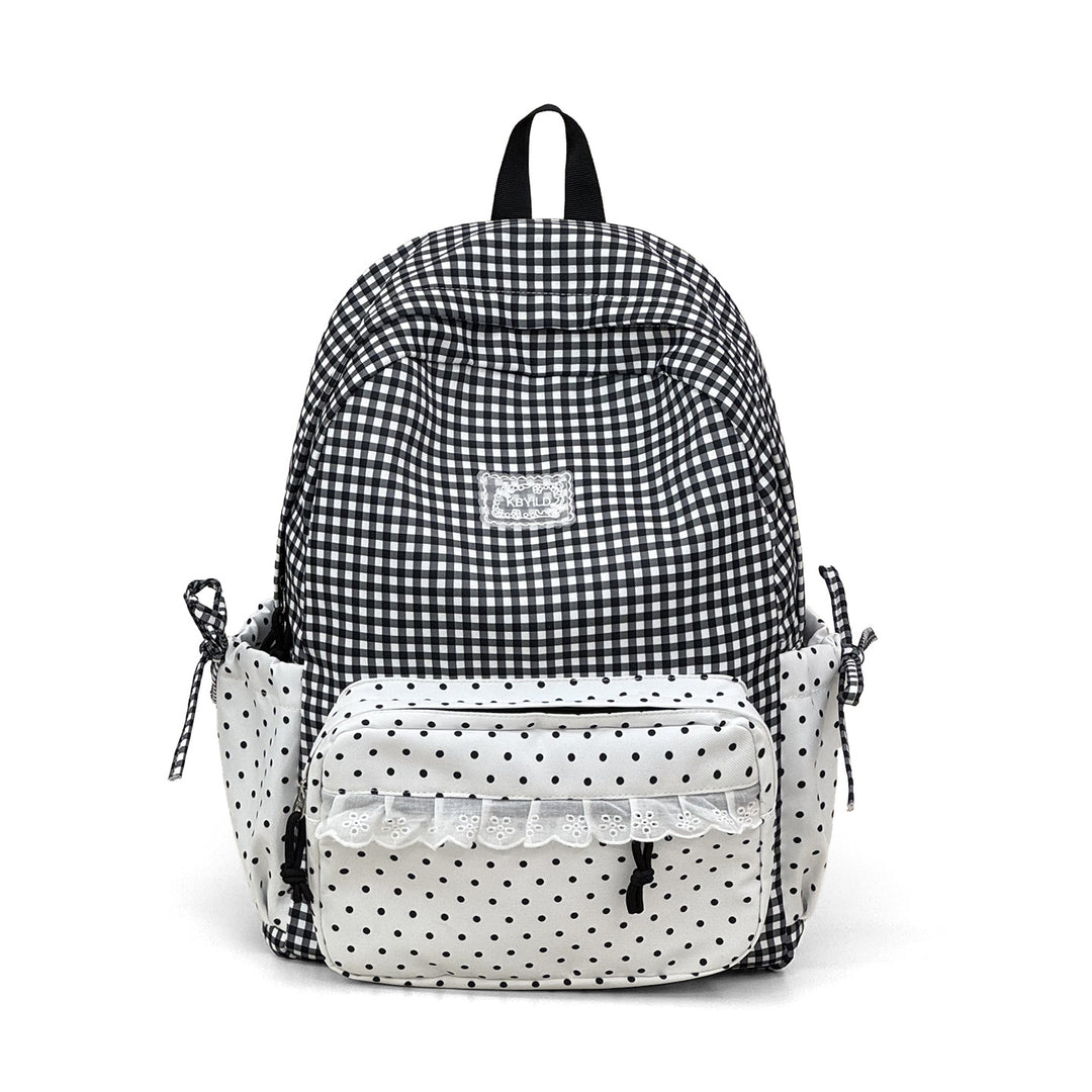 Cute Checked Pattern Backpack Kalsten