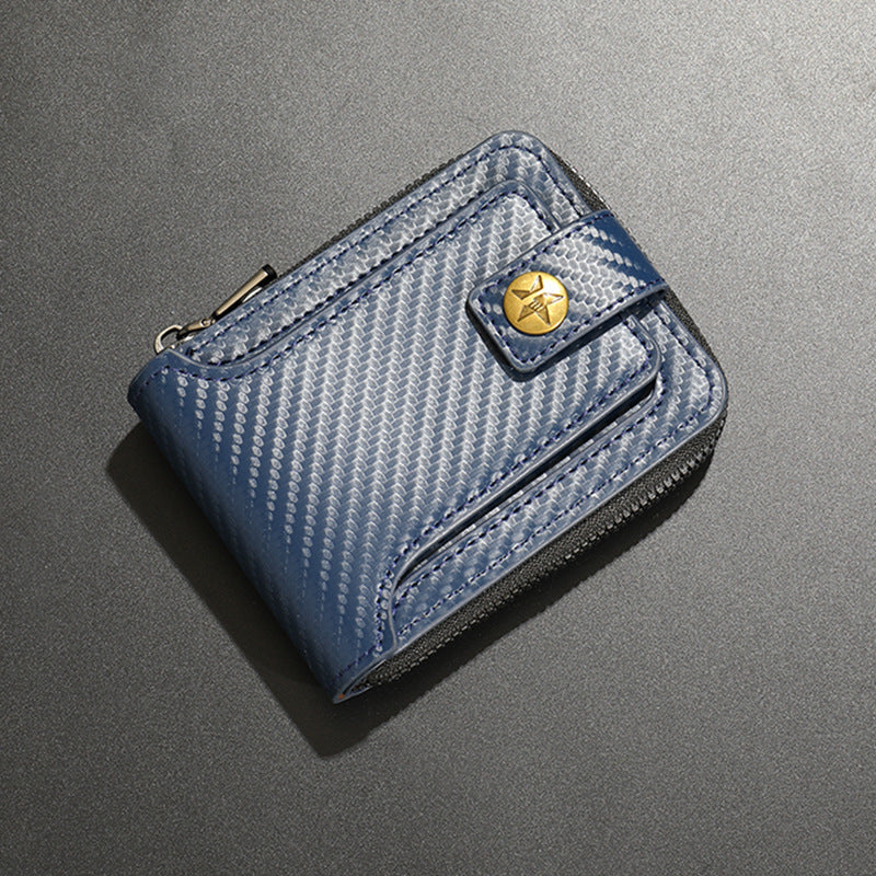 Compact Carbon Fiber Zip Wallet Kalsten