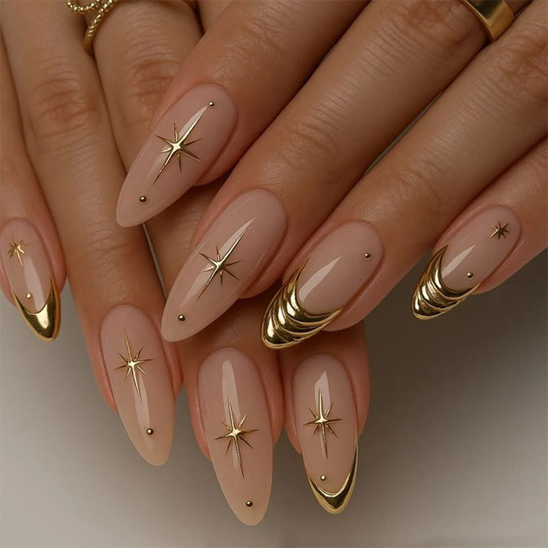 Premium Press-On Nail Art Set with Elegant Matte and Glossy Finish Kalsten
