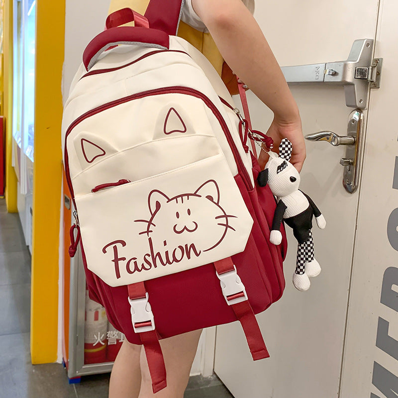 Backpack with Cute Cat Ears and Practical Compartments Kalsten