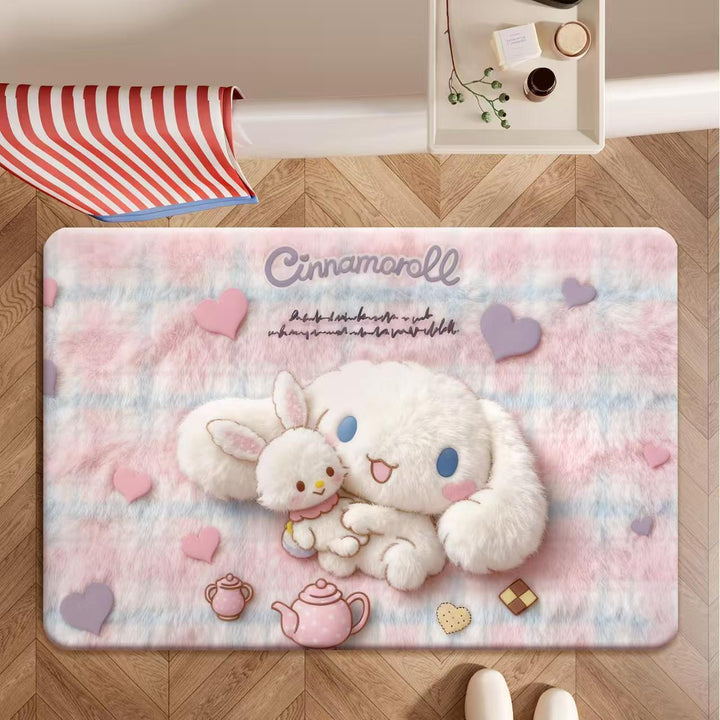 Plush Cartoon Character Bath Mat