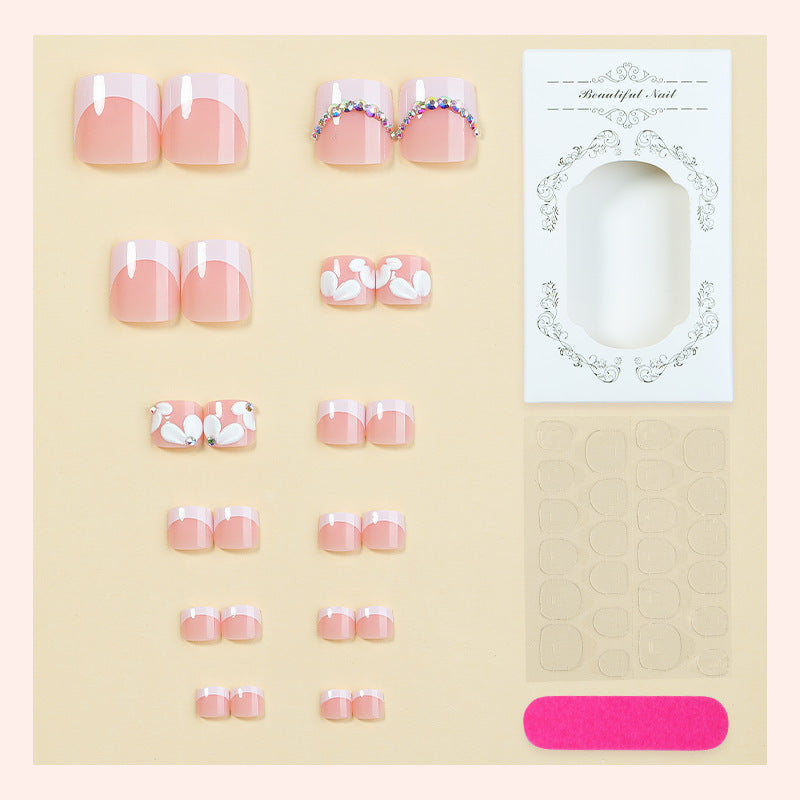 Decorative Floral Press-On Nail Art Set kalsten 1788495841