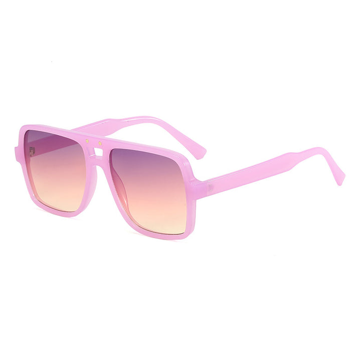 Women's square oversized sunglasses with trendy transparent frame Kalsten