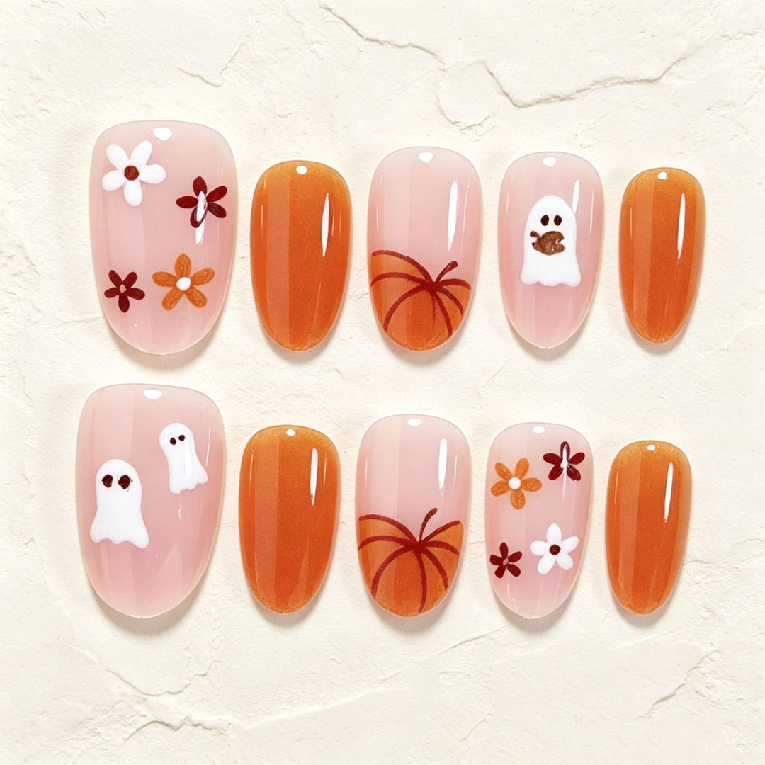 Halloween-Inspired Decorative Press-On Nail Art Set Kalsten