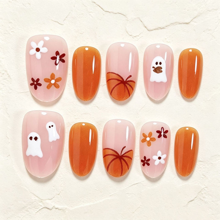 Halloween-Inspired Decorative Press-On Nail Art Set Kalsten