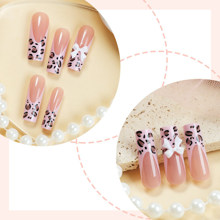 Artificial nail set with luxurious leopard patterns Kalsten