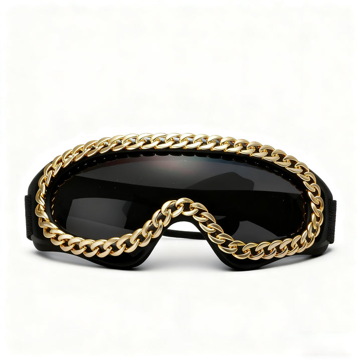 Women's fashionable sports sunglasses with golden chain decoration Kalsten