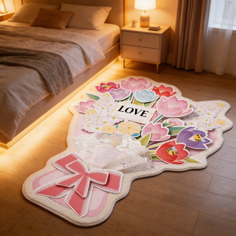 Floral Bouquet Shaped Area Rug