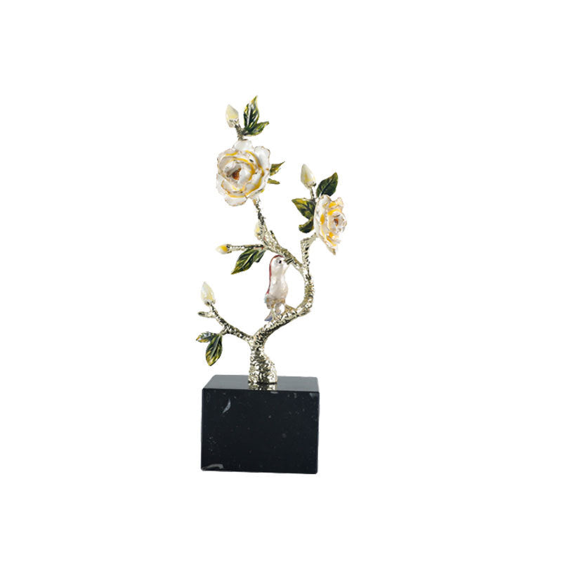 Decorative Bird and Floral Sculpture