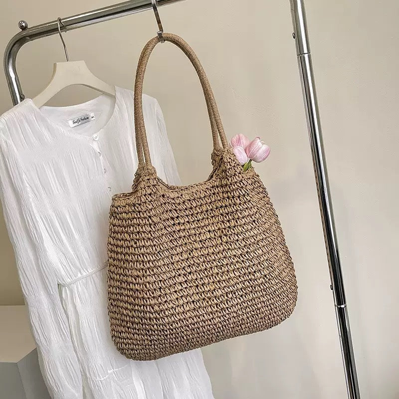 Large Braided Bag Made of Natural Material Kalsten