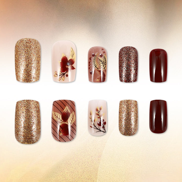 Elegant Artistic Press-On Nail Set Kalsten