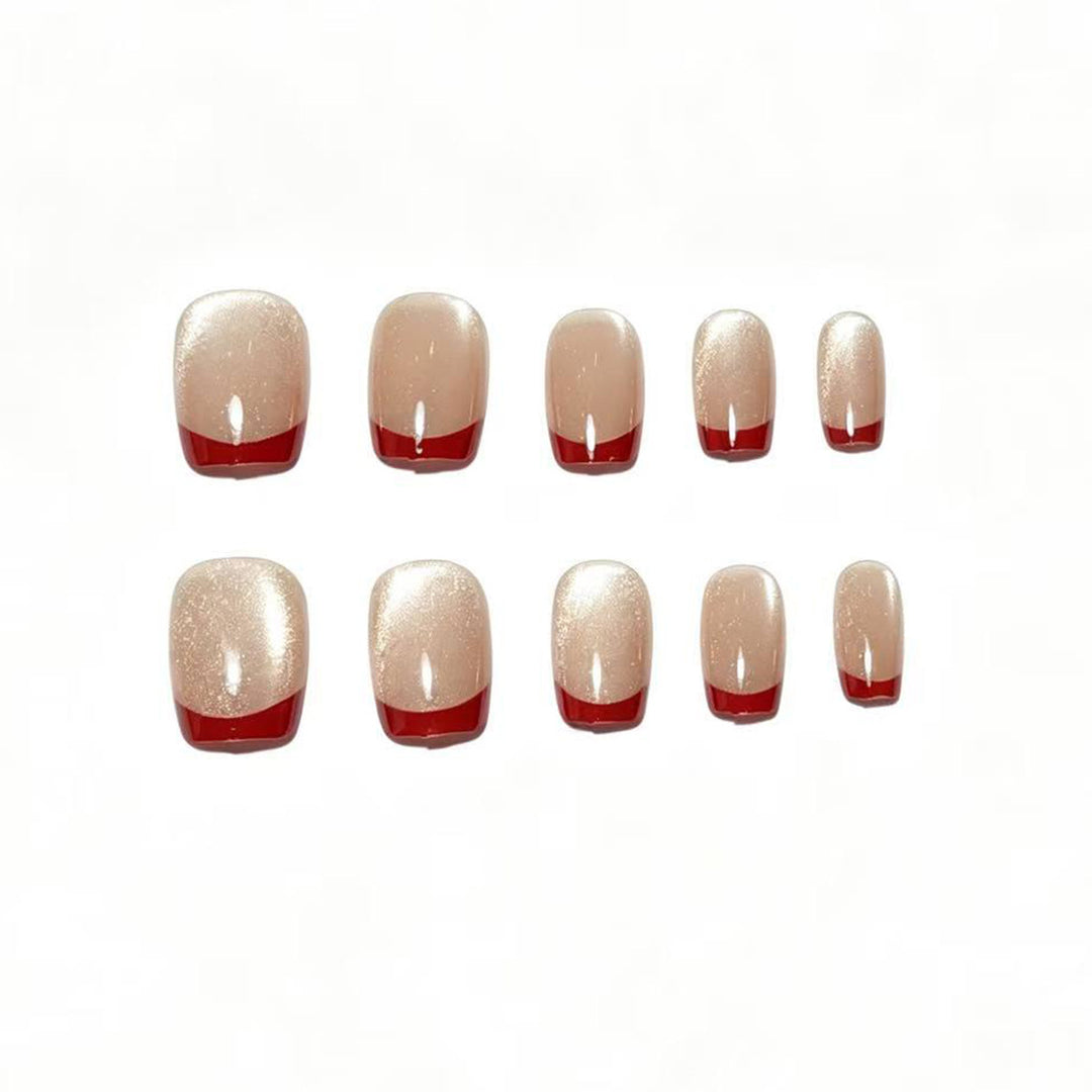Elegant French Tip Nail Art Set Kalsten