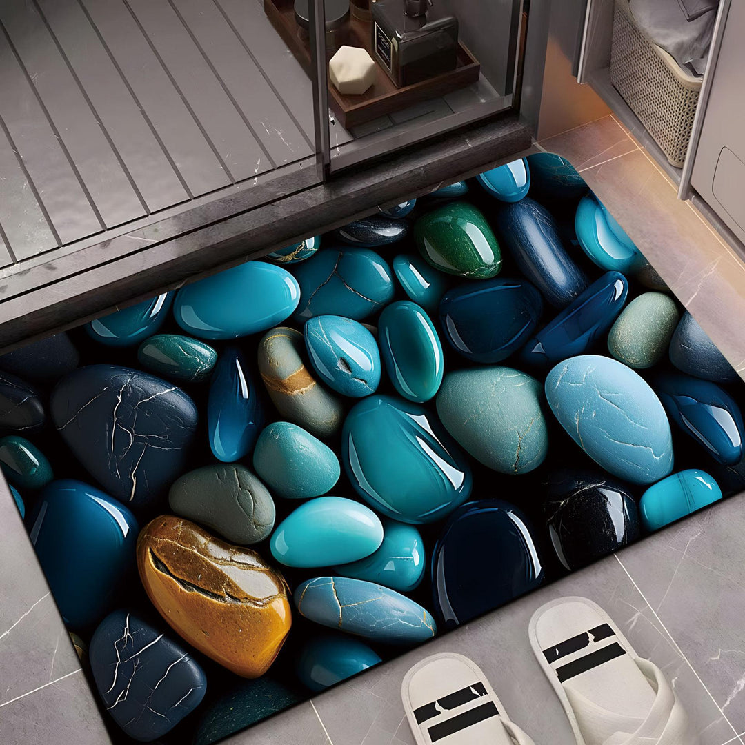 Decorative Pebble Pattern Area Mat Kalsten