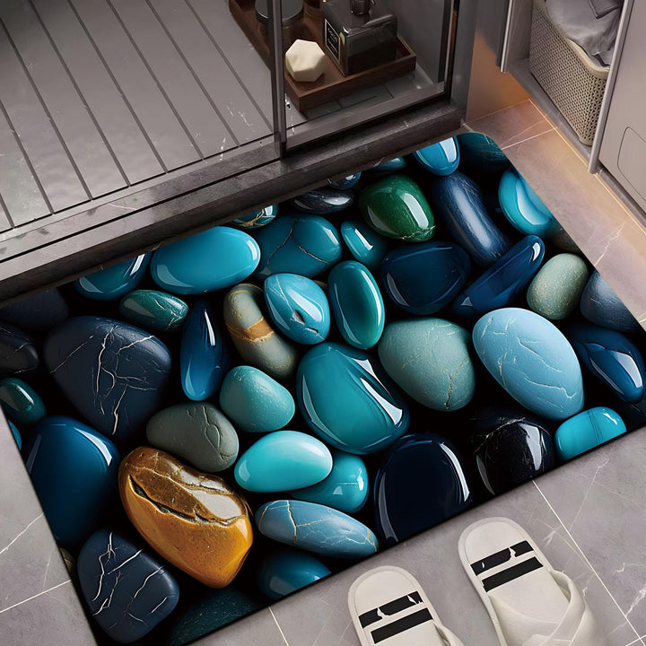 Decorative Pebble Pattern Area Mat Kalsten
