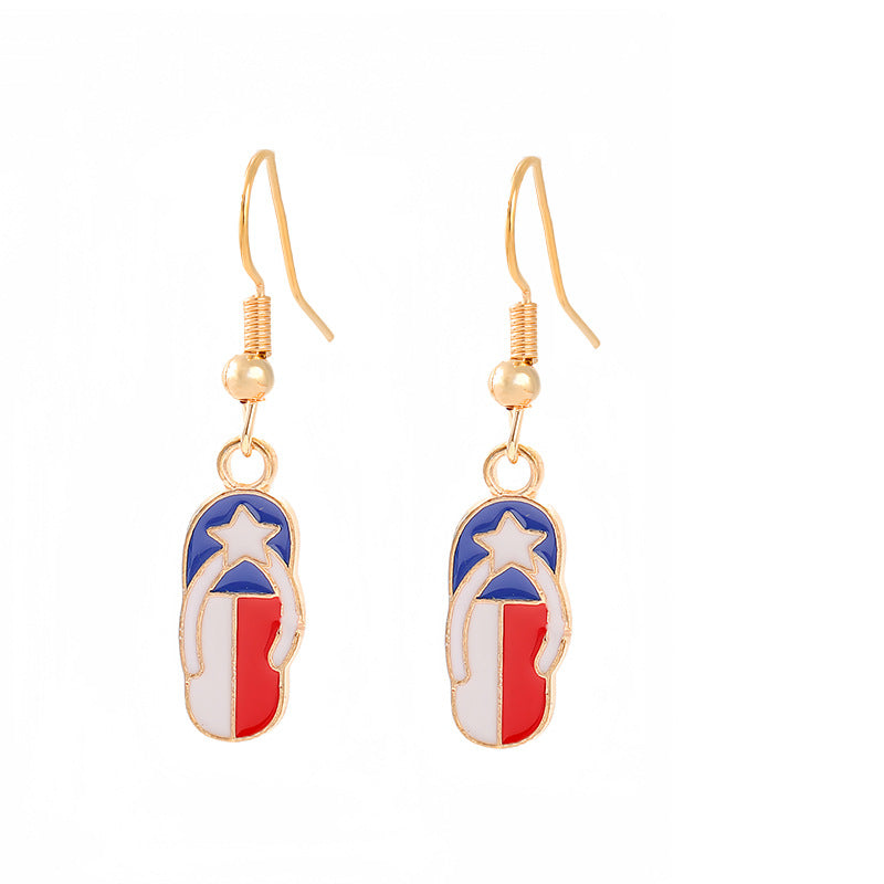 Women nan enamel horseshoe earrings with star motif and fishhook closure Kalsten