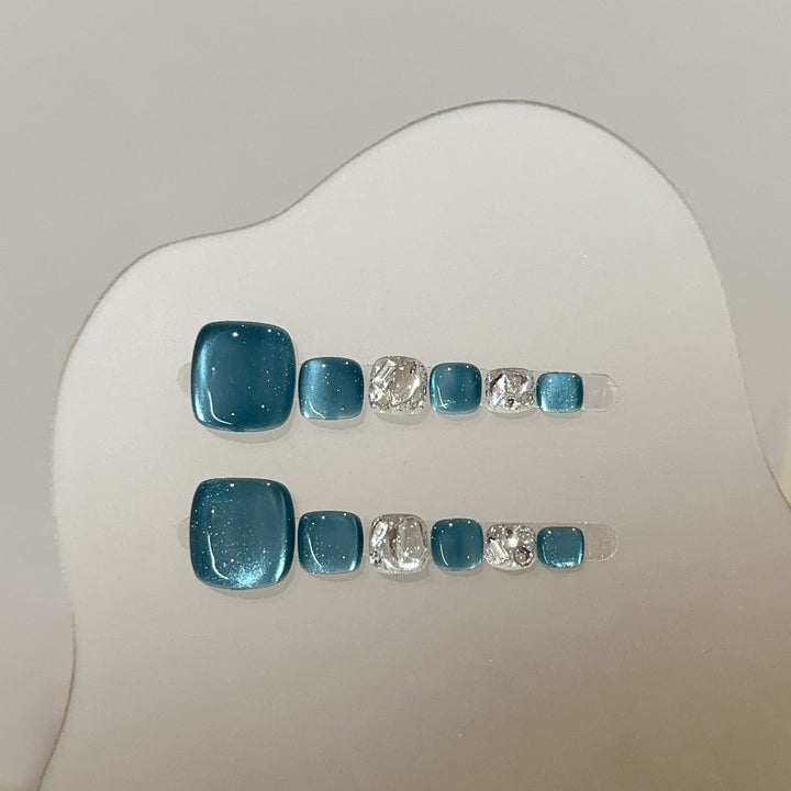 Premium Crystal-Accented Press-On Nail Set