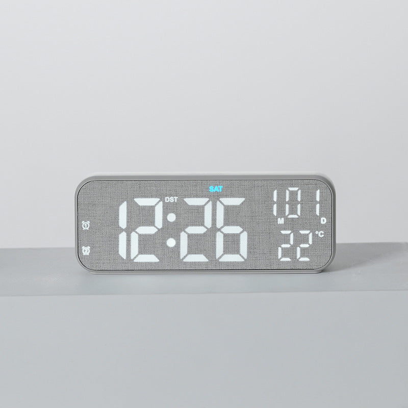 Digital wooden alarm clock with temperature and day of the week display Kalsten