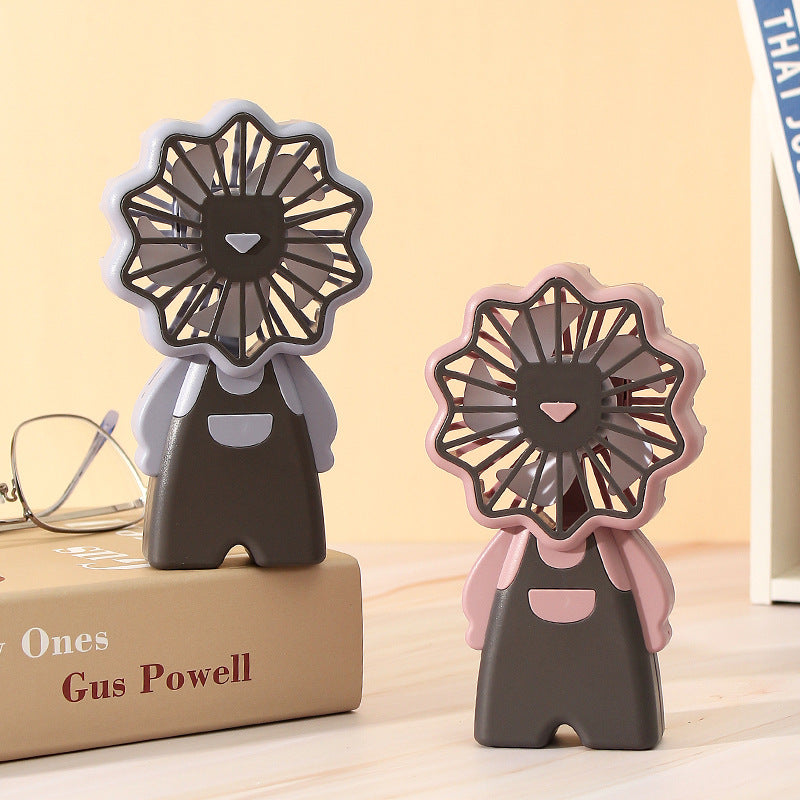 Women creative mini handheld fan with floral pattern Kalsten
