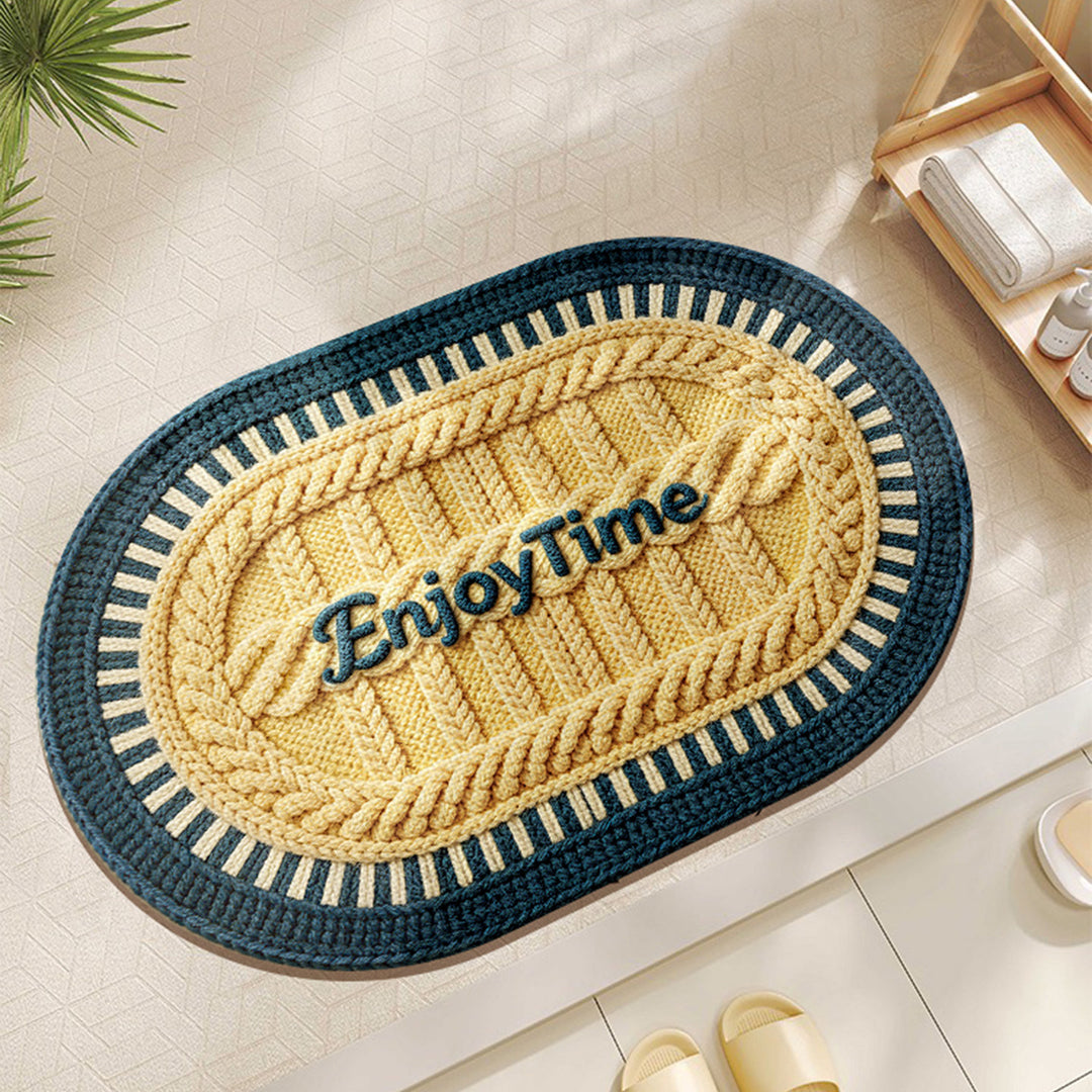 Textured Braided Area Mat