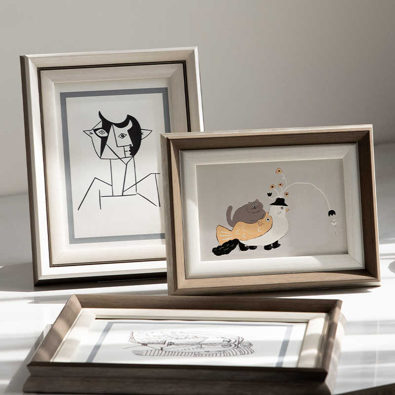 Artistic Framed Line Drawing Picture Frame