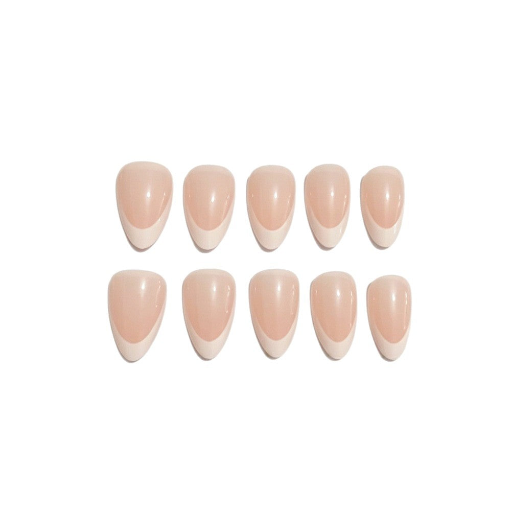 Elegant French Tip Gel Press-On Nails