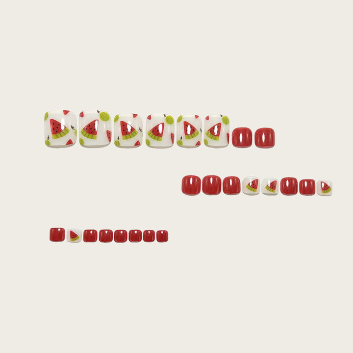 Artificial Nail Set with Fruity Designs Kalsten