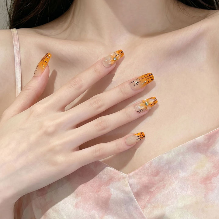 Floral Ombre Press-On Nail Set Kalsten