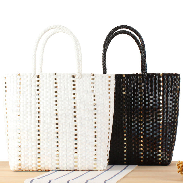 Fashionable basket bag with elegant accents Kalsten