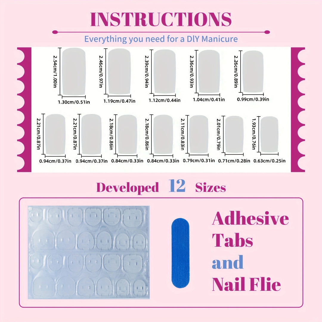 Artificial nail set with elegant black-and-white lace design Kalsten
