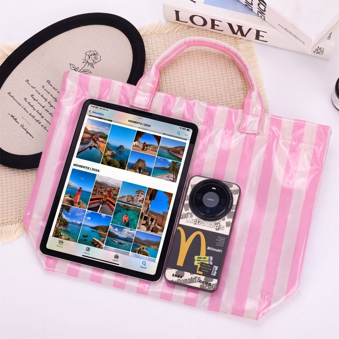 Large Stylish Striped Tote Bag Kalsten