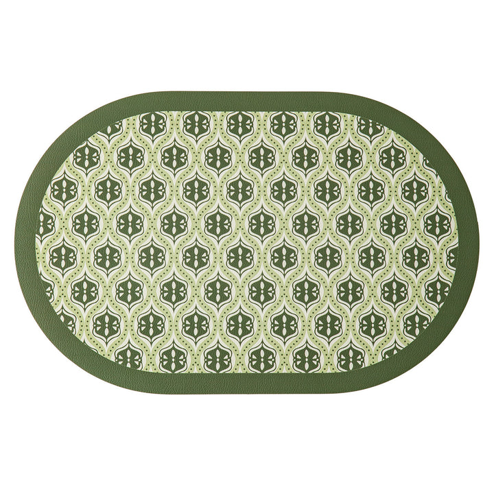 Beef woven area rug with floral ornamentation and animal motif