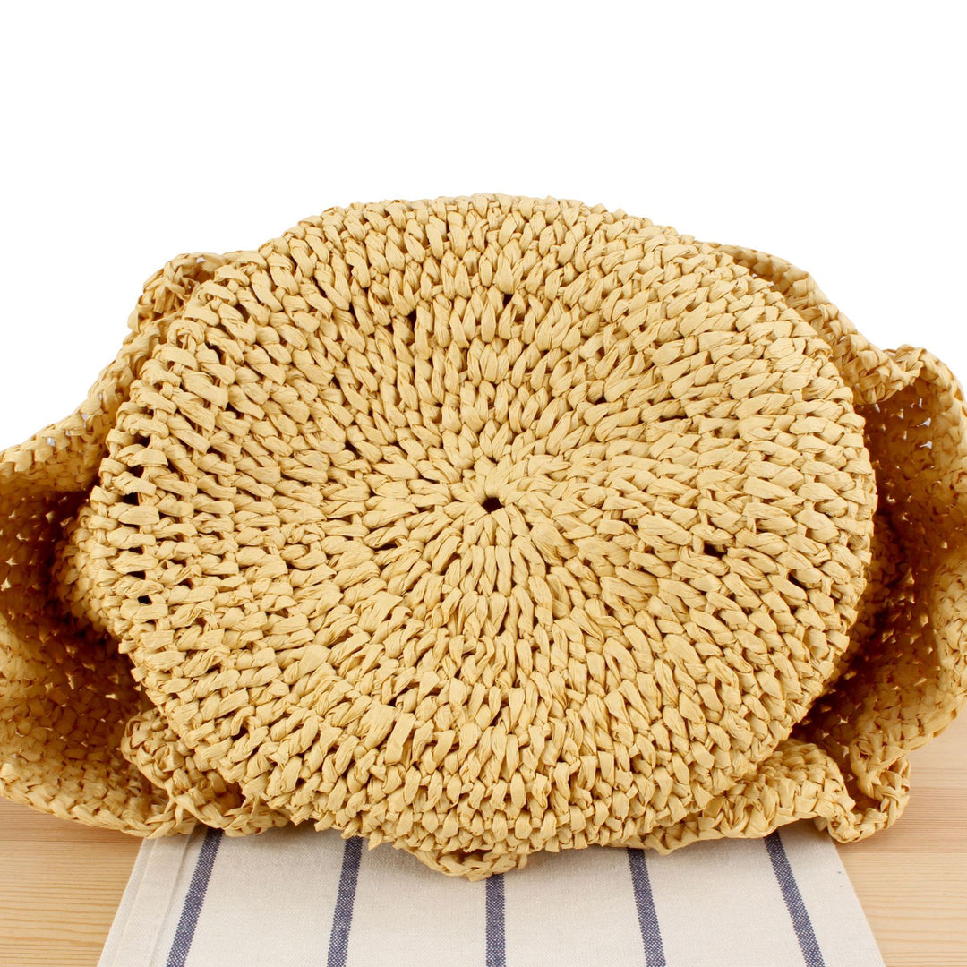 Braided backpack bag with stylish ruffle details Kalsten