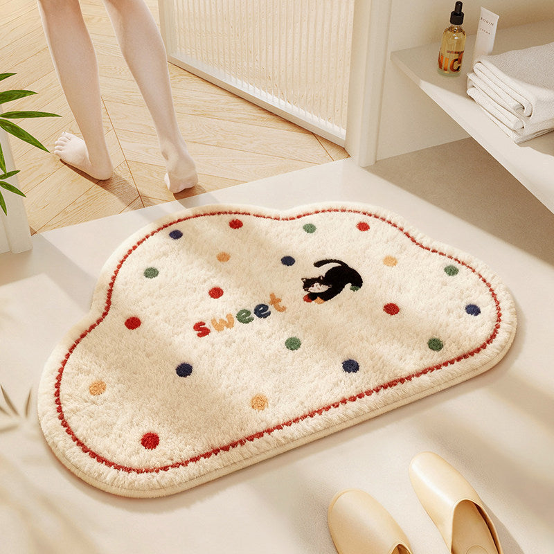 Cute Cat-Themed Bathroom Rug