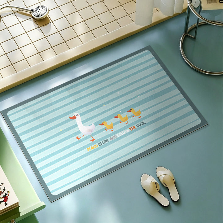 Playful Cartoon-Themed Bath Mat