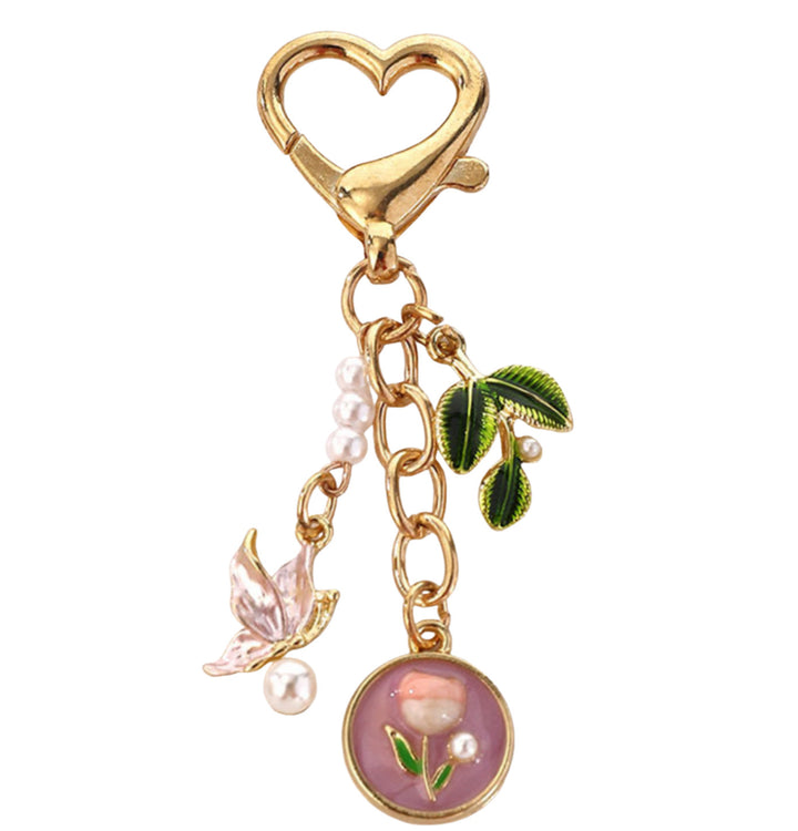 Playful keychain in rose design Kalsten